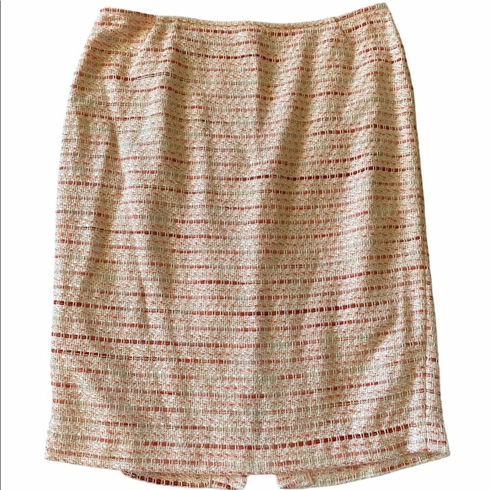 Lafayette 148 New York Pink Tweed Skirt Nwt Sz 14
